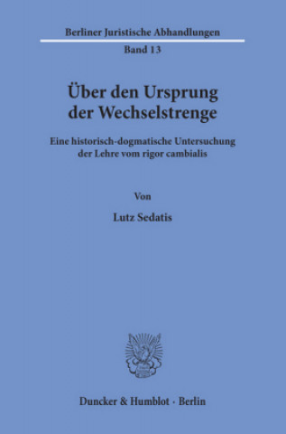 Könyv Über den Ursprung der Wechselstrenge. Lutz Sedatis