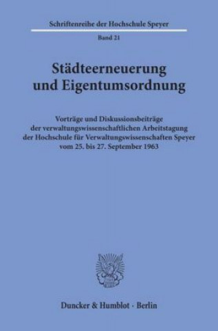 Kniha Städteerneuerung und Eigentumsordnung. 