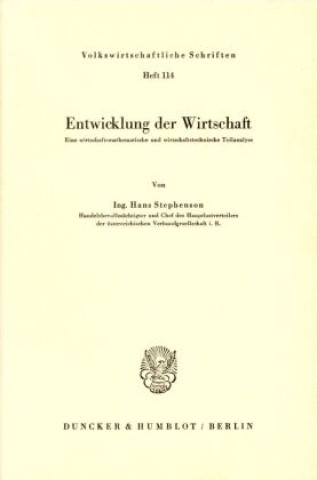 Knjiga Entwicklung der Wirtschaft. Hans Stephenson