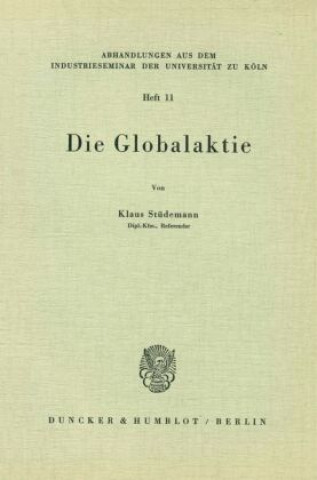 Buch Die Globalaktie. Klaus Stüdemann