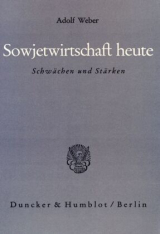 Boek Sowjetwirtschaft heute. Adolf Weber