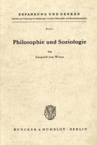 Carte Philosophie und Soziologie. Leopold von Wiese