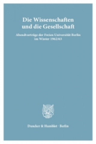 Libro Die Wissenschaften und die Gesellschaft. 