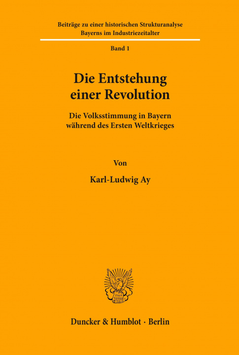 Kniha Die Entstehung einer Revolution. Karl-Ludwig Ay
