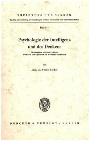Carte Psychologie der Intelligenz und des Denkens. Werner Fischel
