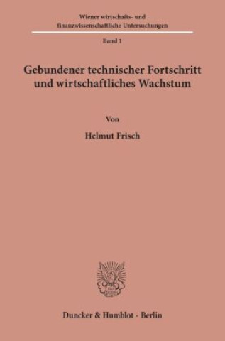 Könyv Gebundener technischer Fortschritt und wirtschaftliches Wachstum. Helmut Frisch