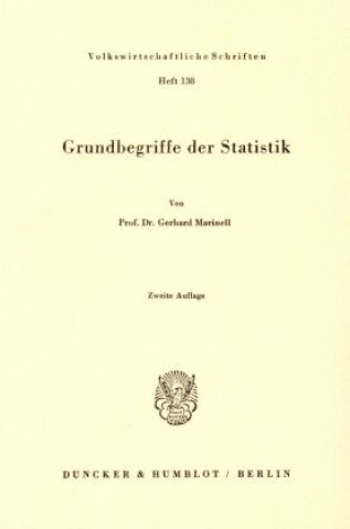 Könyv Grundbegriffe der Statistik. Gerhard Marinell