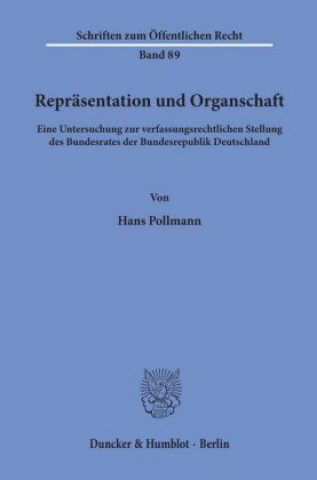 Könyv Repräsentation und Organschaft. Hans Pollmann