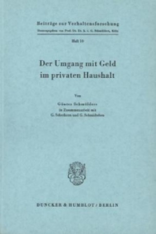 Kniha Der Umgang mit Geld im privaten Haushalt. Günter Schmölders