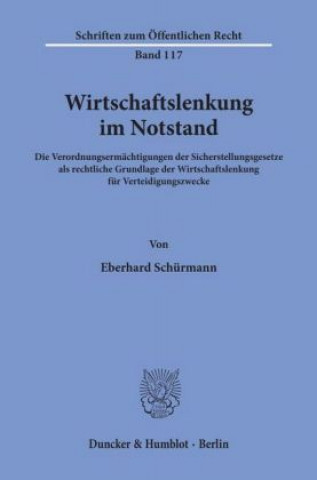 Carte Wirtschaftslenkung im Notstand. Eberhard Schürmann
