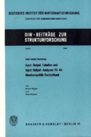 Kniha Input-Output-Rechnung: Input-Output-Tabellen und Input-Output-Analysen für die Bundesrepublik Deutschland. Reiner Stäglin