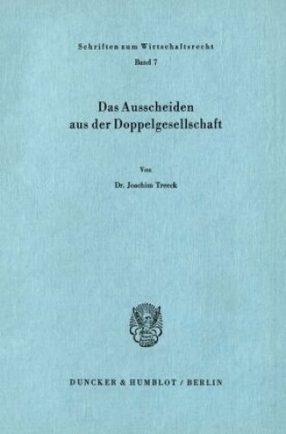 Book Das Ausscheiden aus der Doppelgesellschaft. Joachim Treeck