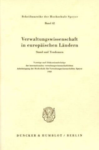 Kniha Verwaltungswissenschaft in europäischen Ländern. 