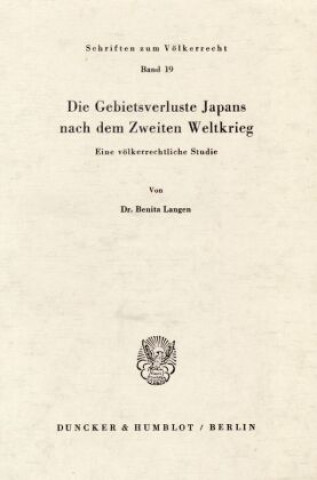 Carte Die Gebietsverluste Japans nach dem Zweiten Weltkrieg. Benita Langen