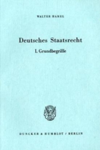 Carte Deutsches Staatsrecht. Walter Hamel