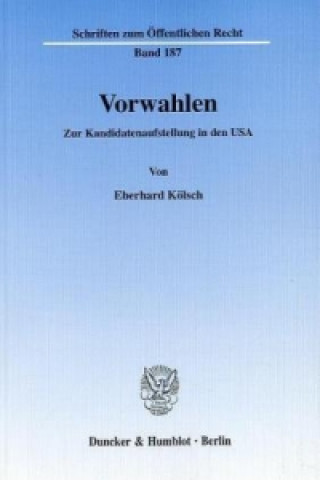 Könyv Vorwahlen. Eberhard Kölsch