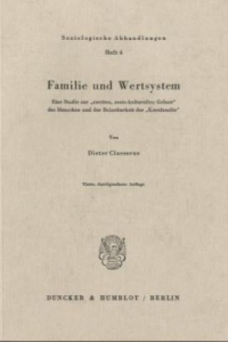Könyv Familie und Wertsystem. Dieter Claessens