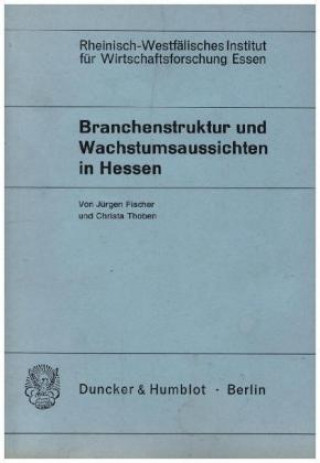 Knjiga Branchenstruktur und Wachstumsaussichten in Hessen. Jürgen Fischer