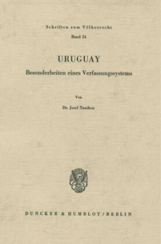 Kniha Uruguay. Josef Neschen