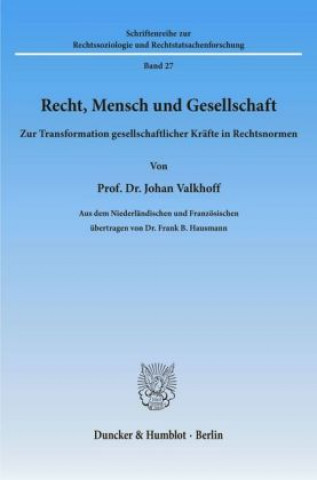 Kniha Recht, Mensch und Gesellschaft. Johan Valkhoff