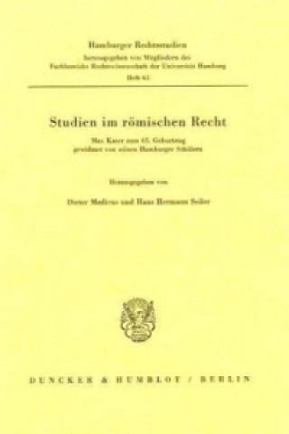 Carte Studien im römischen Recht. Dieter Medicus