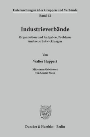 Kniha Industrieverbände. Walter Huppert