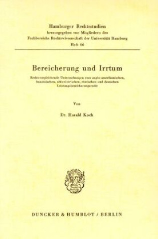 Kniha Bereicherung und Irrtum. Harald Koch