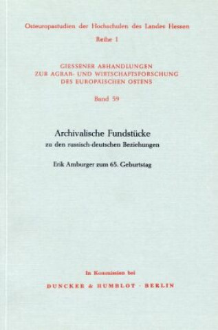 Carte Archivalische Fundstücke Hans-Jürgen Krüger