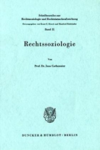 Kniha Rechtssoziologie. Jean Carbonnier