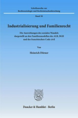 Książka Industrialisierung und Familienrecht. Heinrich Dörner