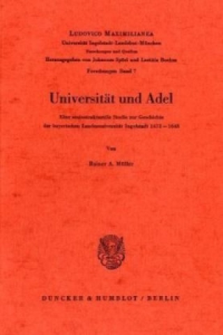 Knjiga Universität und Adel. Rainer A. Müller