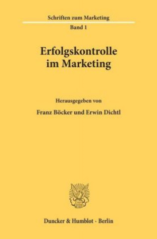 Kniha Erfolgskontrolle im Marketing. Franz Böcker