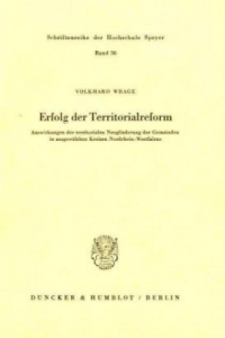 Carte Erfolg der Territorialreform. Volkhard Wrage