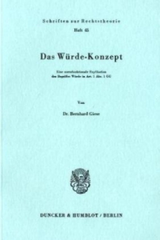 Libro Das Würde-Konzept. Bernhard Giese