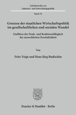 Buch Grenzen der staatlichen Wirtschaftspolitik im gesellschaftlichen und sozialen Wandel. Fritz Voigt