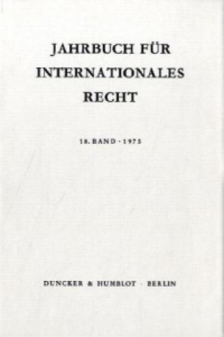 Kniha Jahrbuch für Internationales Recht. Jost Delbrück