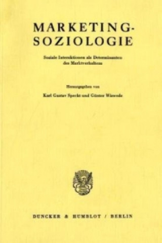 Kniha Marketing-Soziologie. Karl Gustav Specht