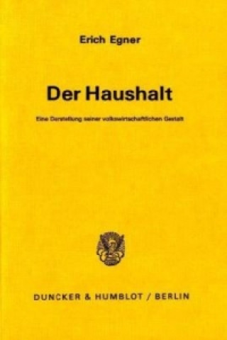 Book Der Haushalt. Erich Egner