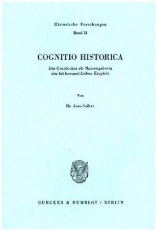Kniha Cognitio Historica. Arno Seifert