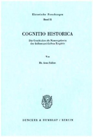 Buch Cognitio Historica. Arno Seifert