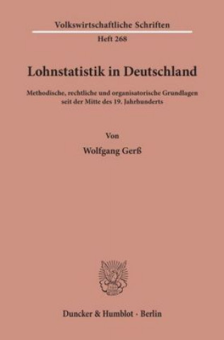 Buch Lohnstatistik in Deutschland. Wolfgang Gerß