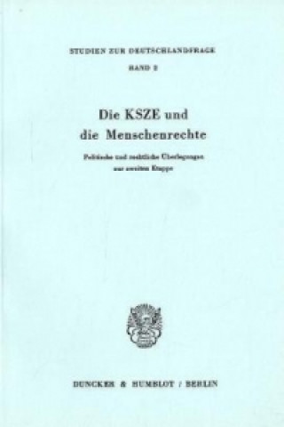 Libro Die KSZE und die Menschenrechte. 