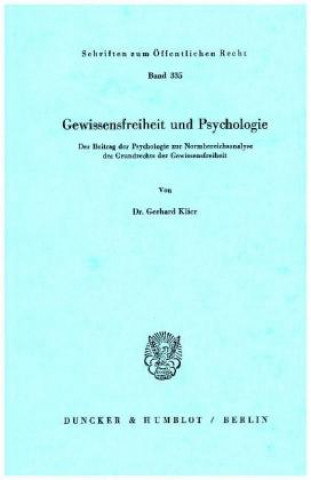 Книга Gewissensfreiheit und Psychologie. Gerhard Klier