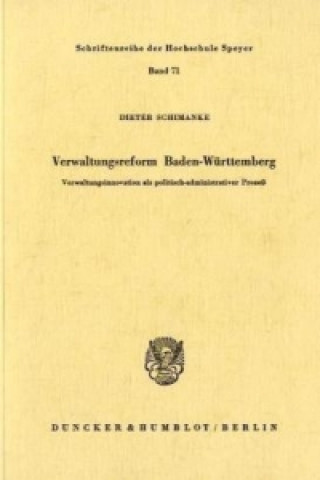 Knjiga Verwaltungsreform Baden-Württemberg. Dieter Schimanke