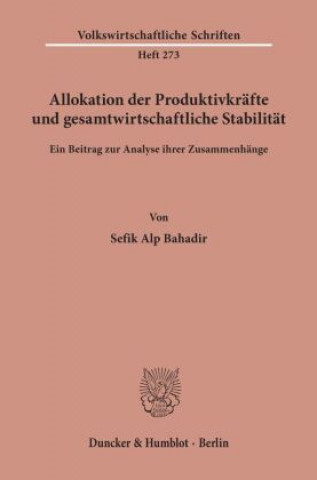 Buch Allokation der Produktivkräfte und gesamtwirtschaftliche Stabilität. Sefik Alp Bahadir