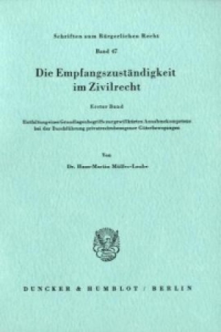 Carte Die Empfangszuständigkeit im Zivilrecht. Hans-Martin Müller-Laube