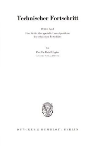 Livro Technischer Fortschritt. Rudolf Eppler