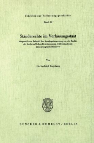 Knjiga Ständerechte im Verfassungsstaat, Gerfried Engelberg