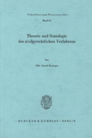 Buch Theorie und Soziologie des zivilgerichtlichen Verfahrens. Ewald Kininger