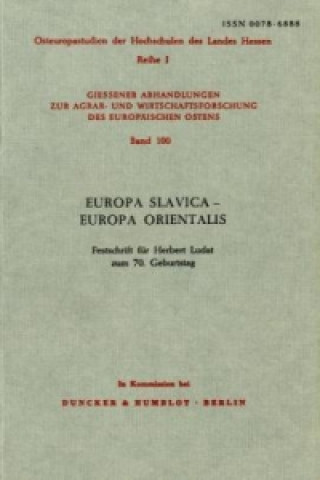 Carte Europa Slavica - Europa Orientalis. Klaus-Detlev Grothusen